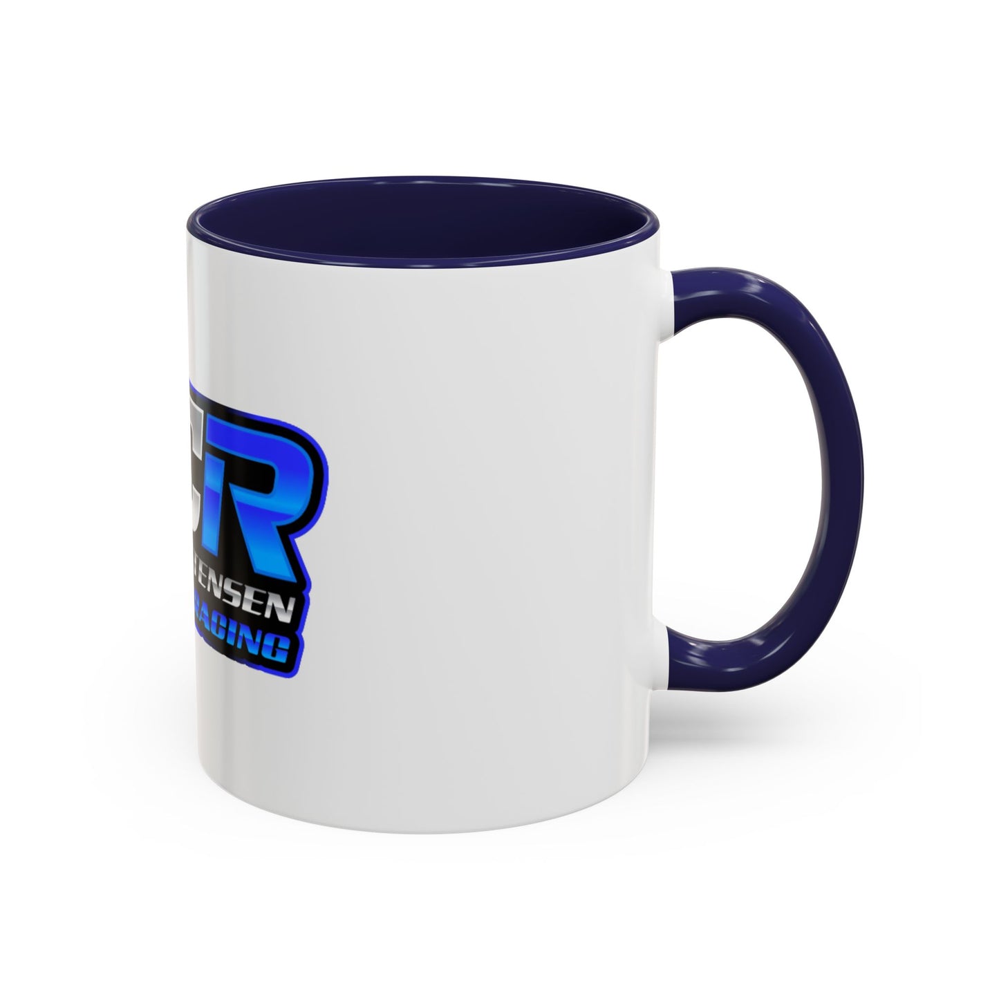SCR BlueLogo Racing Enthusiast Coffee Mug - Perfect Gift for Drivers & Fans, 11-15oz, Customizable Mug for Race Lovers, Color Handle Accent